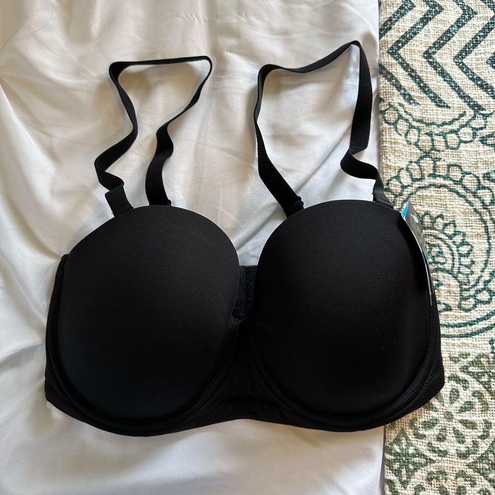 NWT Wacoal Strapless (convertible) Bra. Size 34 DDD Black